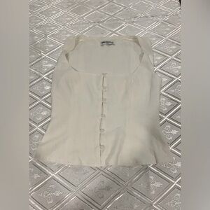 Princess Polly Off-White Button-Up Vest